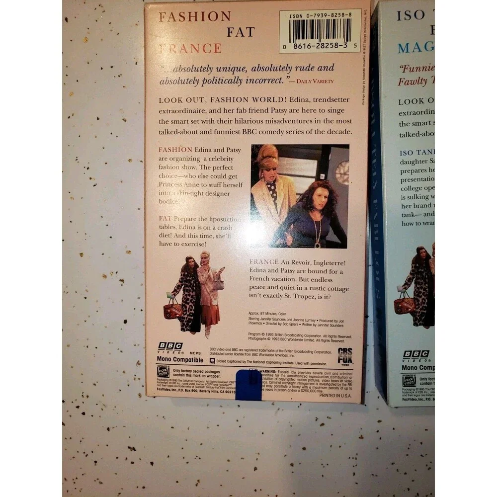 Absolutely Fabulous - Ser. 1, Pt. 1 & 2 (VHS CBS FOX BBC) 2 TAPES